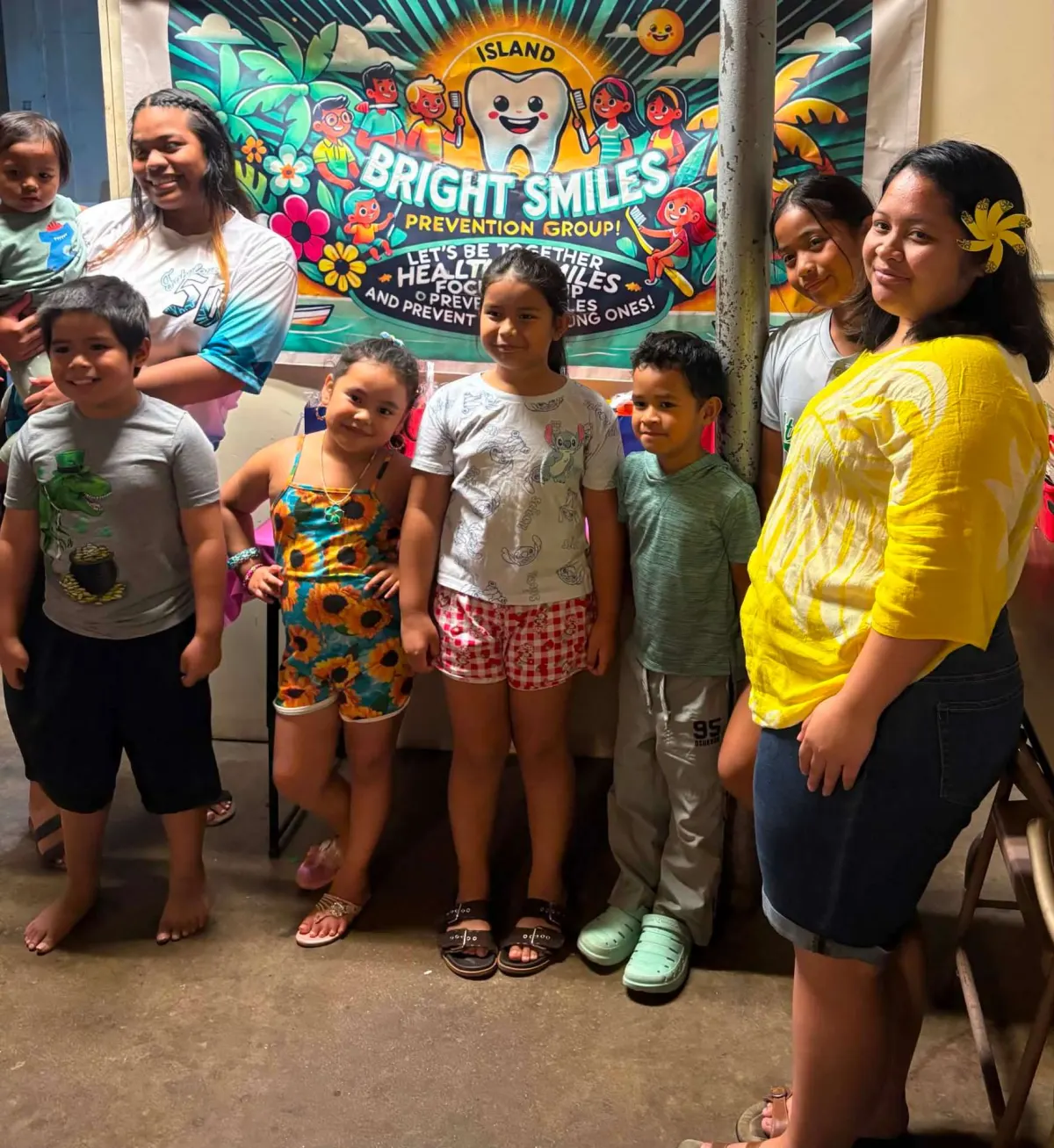 Children at an Island Bright Smiles event